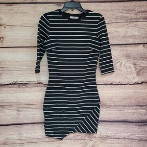 💥5/$15 Mango Asymmetrical Stripe Dress XS
